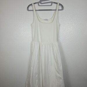 The Drop Tina‎ Bubble Hem Midi Dress White Women's Size M